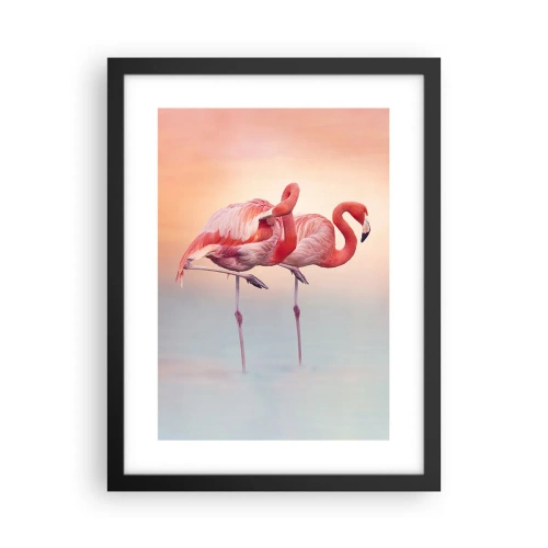 Affiche dans un cadre noir - Poster - Dans les couleurs du soleil couchant - 30x40 cm