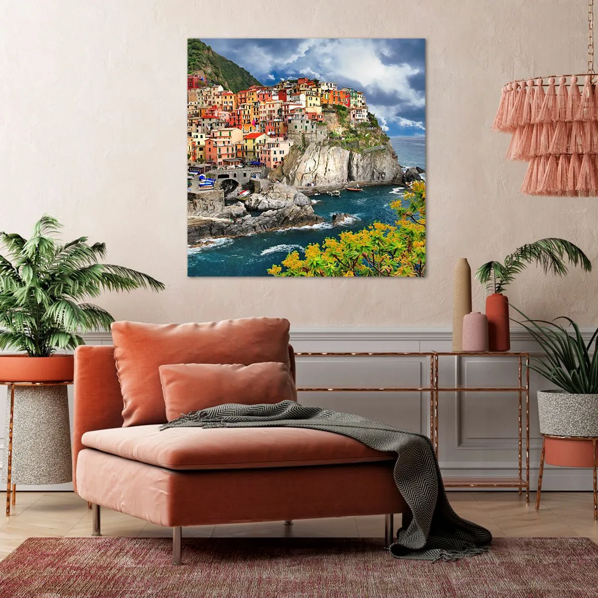 Impression sur toile - Image sur toile - Un groupe embrassant les rochers - 70x70 cm