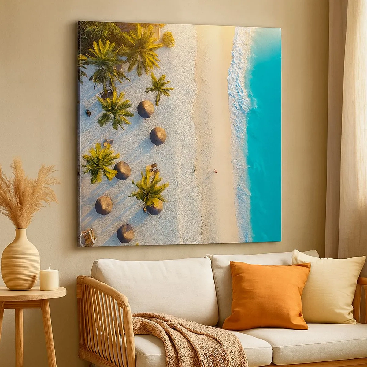 Impression sur toile - Image sur toile - Bienvenue au paradis - 30x30 cm