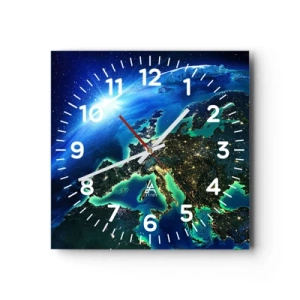 Horloge murale - Pendule murale - Europe pétillante - 30x30 cm