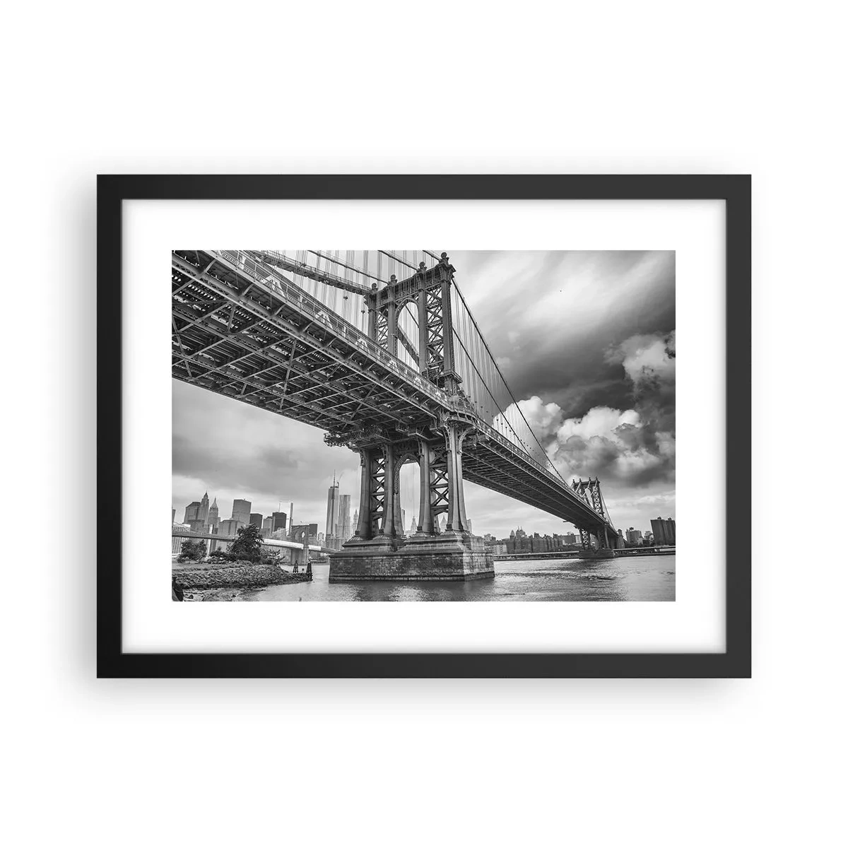 Affiche dans un cadre noir - Poster - Au coeur de la ville - 40x30 cm