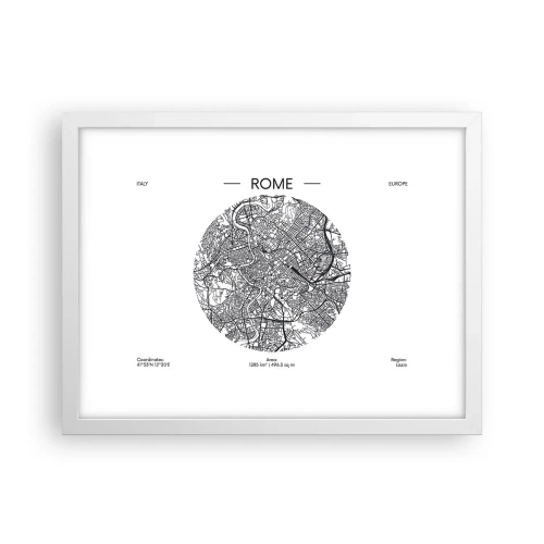 Affiche dans un cadre blanc - Poster - Anatomie de Rome - 40x30 cm