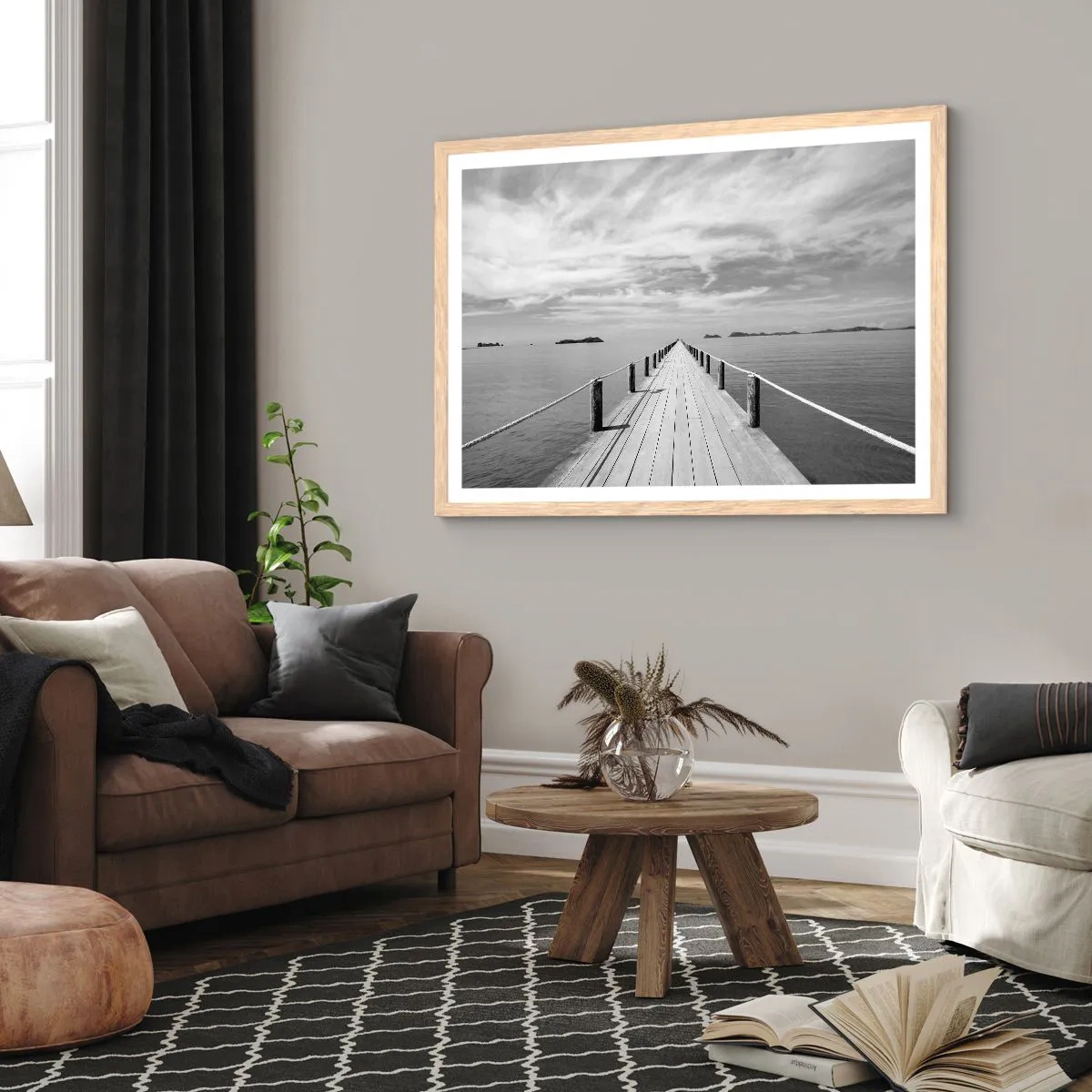 Affiche dans un chêne clair - Poster - Et peut-être un voyage... - 100x70 cm