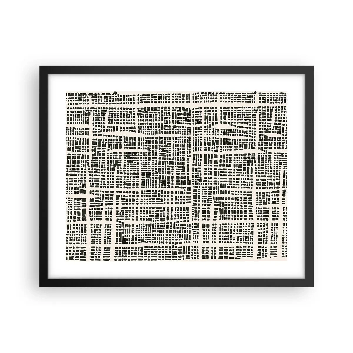 Affiche dans un cadre noir - Poster - Composition tissée - 50x40 cm