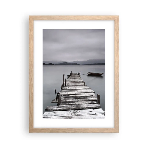 Affiche dans un chêne clair - Poster - Tu peux partir demain - 30x40 cm