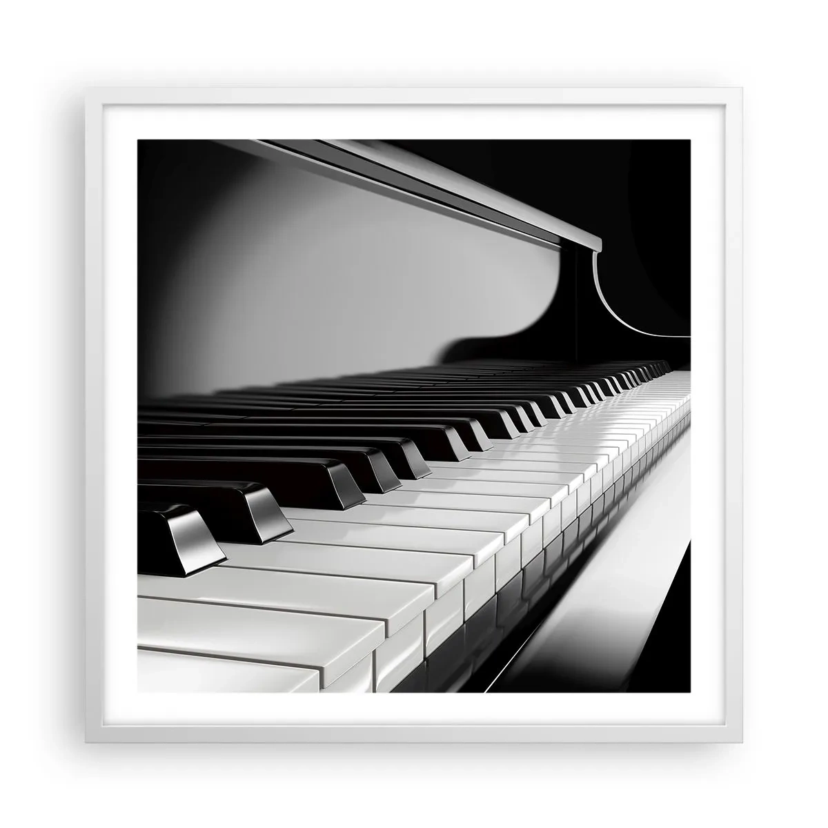 Affiche dans un cadre blanc - Poster - Harmonie des formes et des couleurs - 60x60 cm