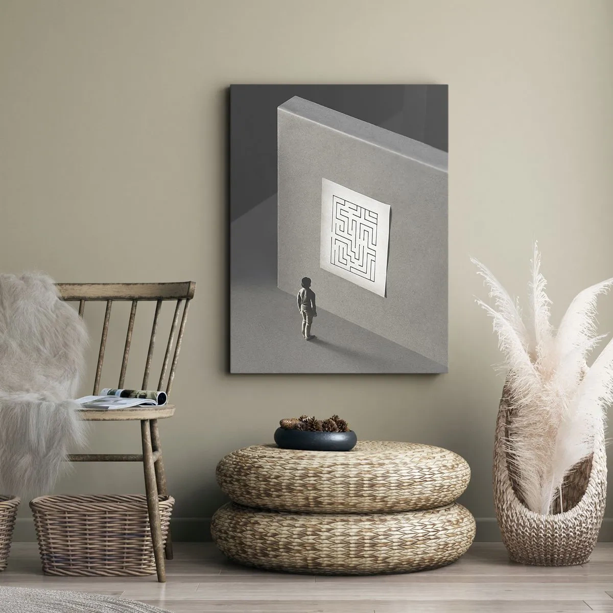 Impression sur toile - Image sur toile - Mais où suis-je? - 55x100 cm