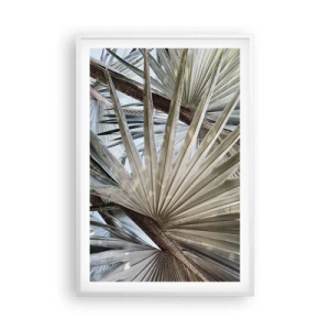 Affiche dans un cadre blanc - Poster - Evantail sous les tropiques - 61x91 cm