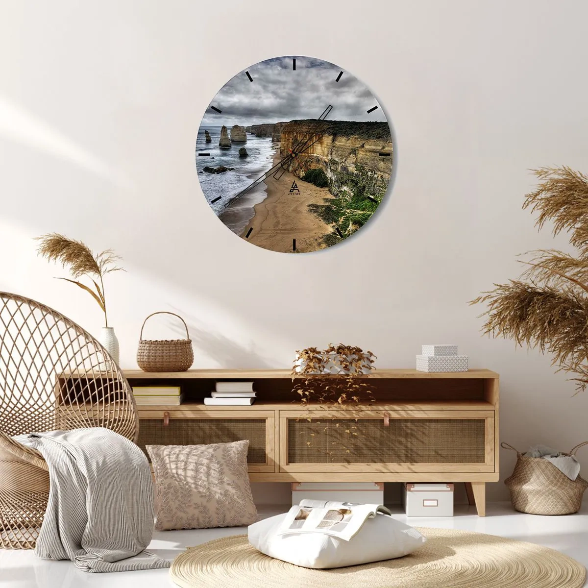 Horloge murale - Pendule murale - Beauté brute - 40x40 cm