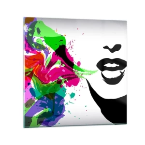 Impression sur verre - Image sur verre - Une histoire aux couleurs de l'arc-en-ciel - 60x60 cm