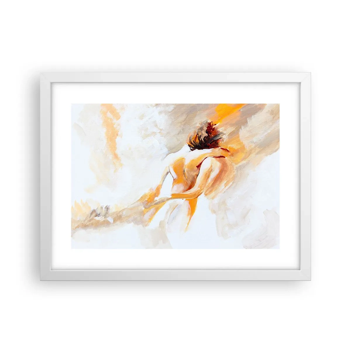 Affiche dans un cadre blanc - Poster - Proximité dans le ciel - 40x30 cm