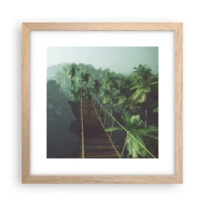 Affiche dans un chêne clair - Poster - Au fil de la verdure - 30x30 cm