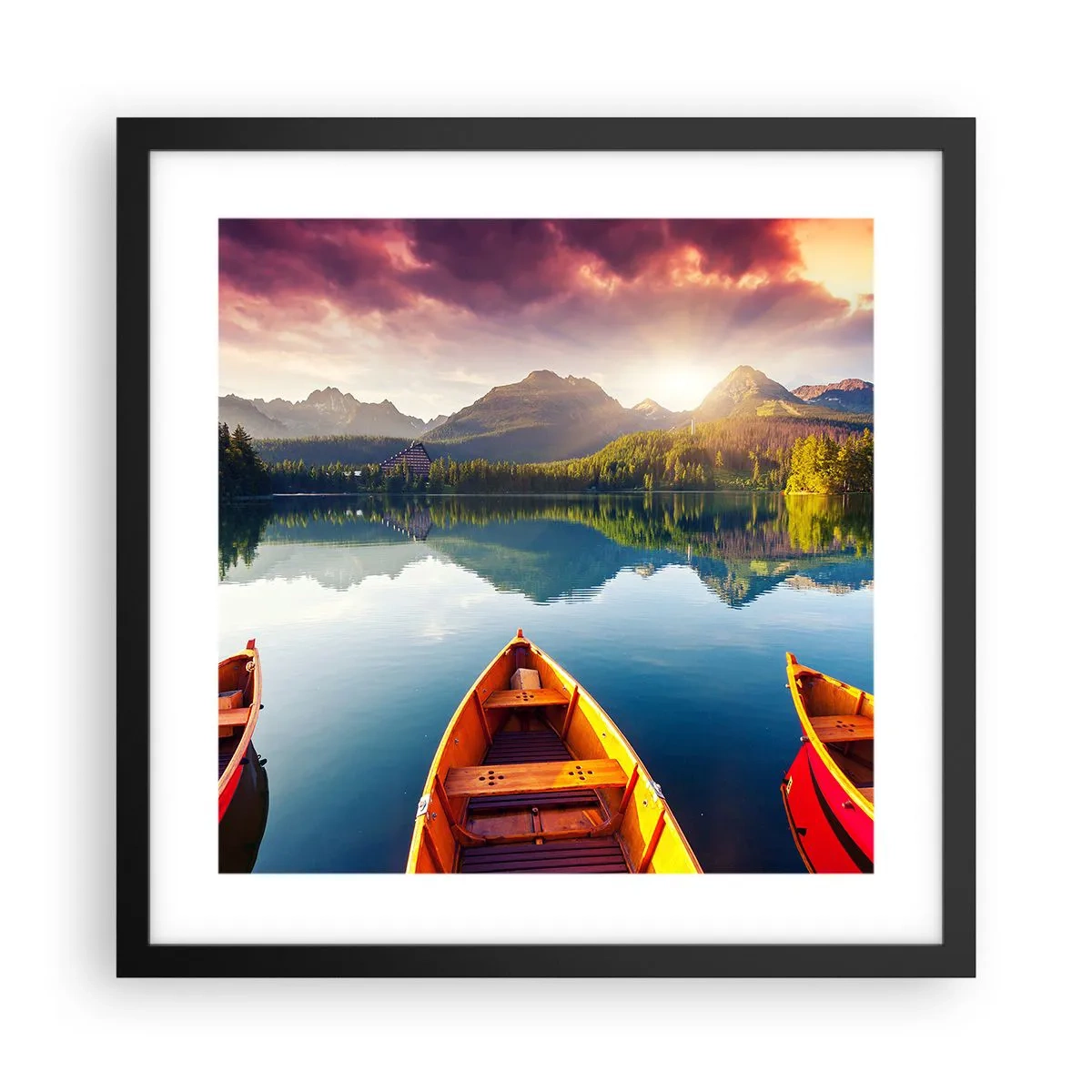 Affiche dans un cadre noir - Poster - Rien contre nature - 40x40 cm