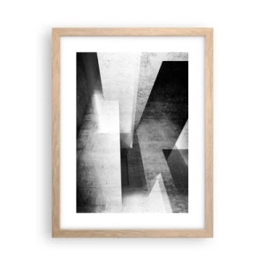 Affiche dans un chêne clair - Poster - Structure de l'espace - 30x40 cm