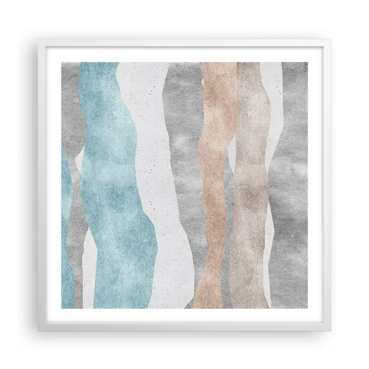 Affiche dans un cadre blanc - Poster - Une étude de proximité - 60x60 cm