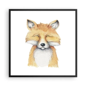 Affiche dans un cadre noir - Poster - Humeurs de renard - 60x60 cm