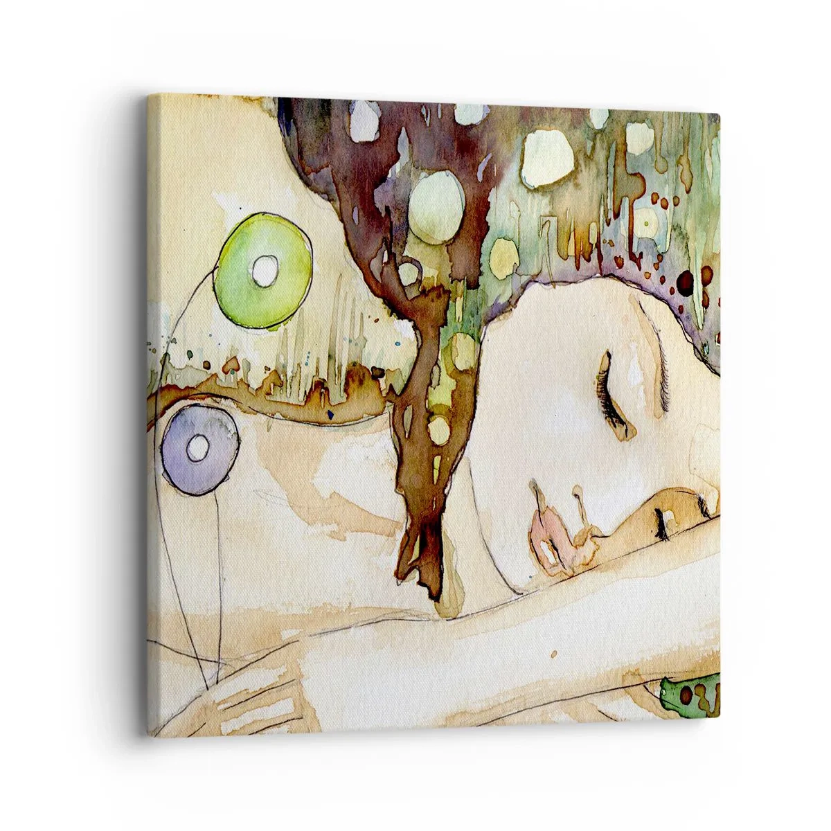 Impression sur toile - Image sur toile - Un rêve violet émeraude - 30x30 cm