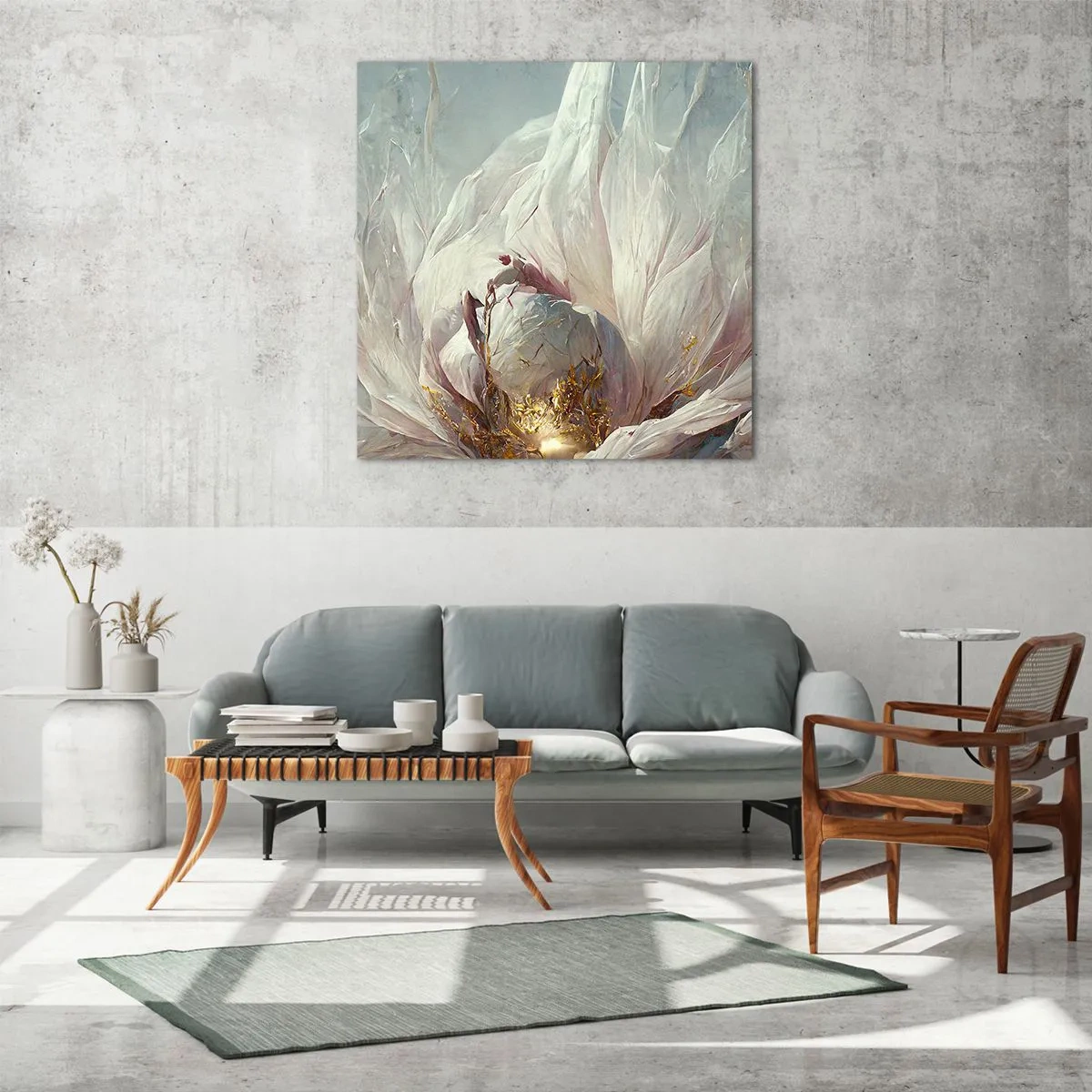 Impression sur verre - Image sur verre - Il fleurit une fois tous les cent ans - 70x70 cm