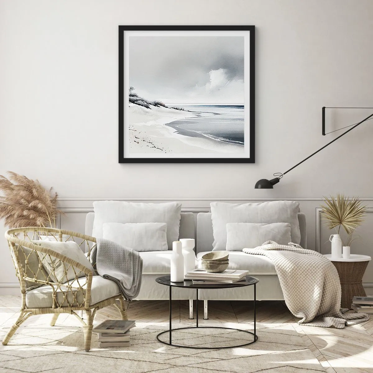 Affiche dans un cadre noir - Poster - Ensemble depuis toujours - 30x30 cm