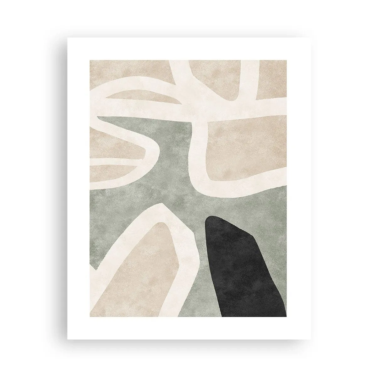 Affiche - Poster - Composition pour motif noir - 40x50 cm