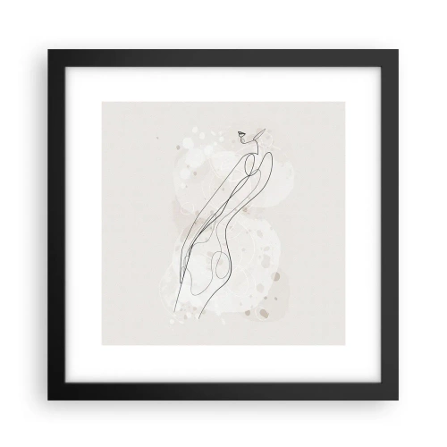 Affiche dans un cadre noir - Poster - Trompe l'oeil - 30x30 cm