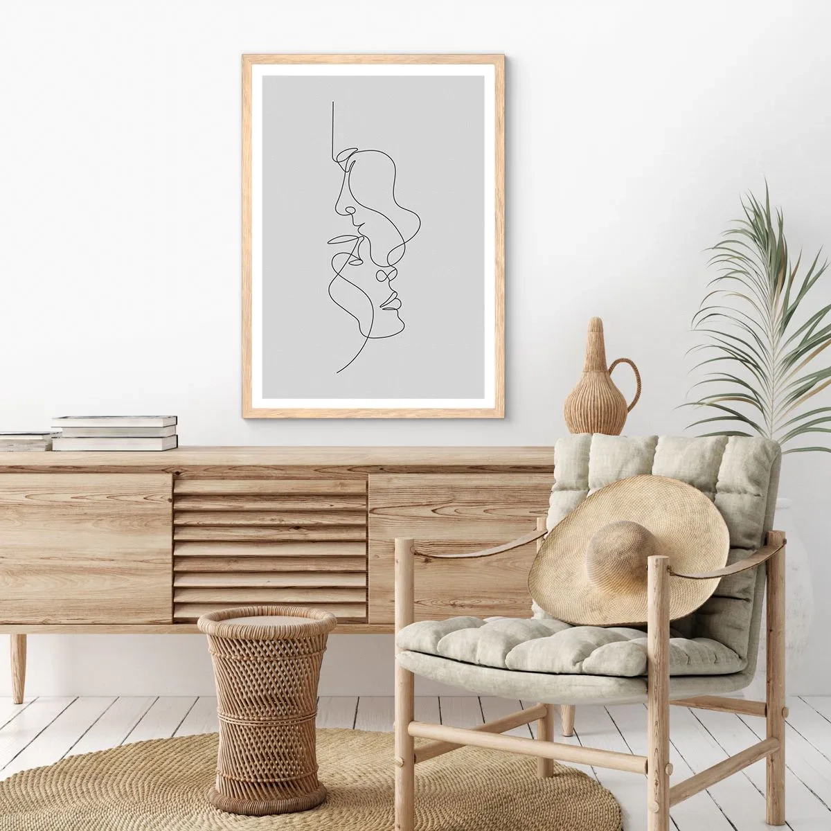 Affiche dans un chêne clair - Poster - Chaleur de désir renaissant - 30x40 cm