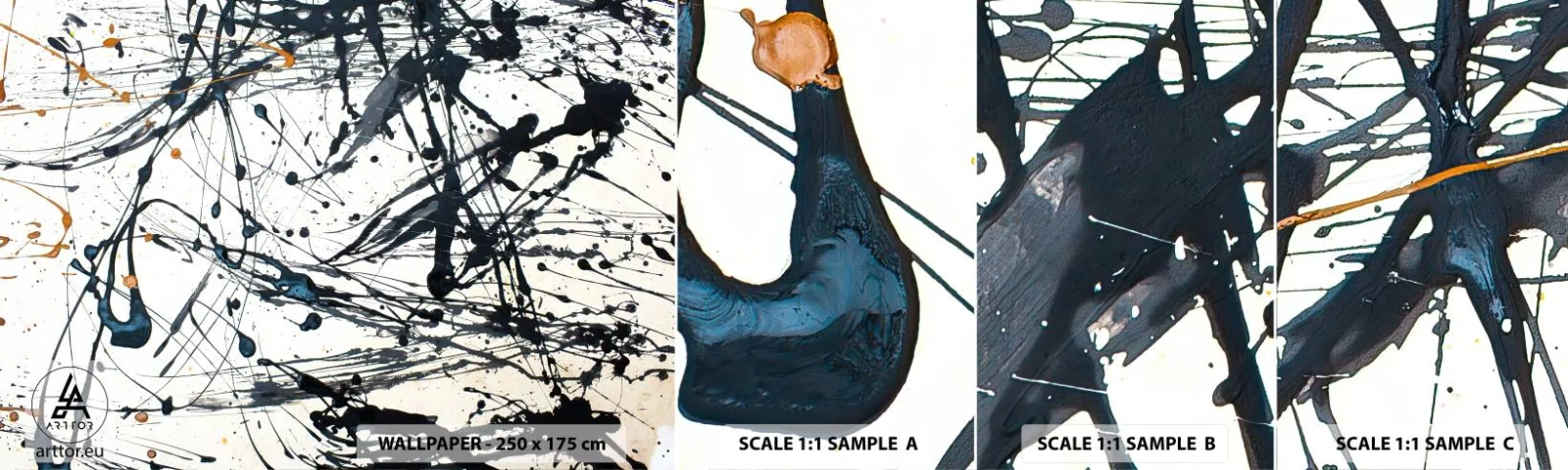 Échantillon de Papier Peint Autocollant Deluxe Sticker - Ca a du sens ou ça n'en a pas ? - Abstraction, Graphique, Morceau - 100x30 cm