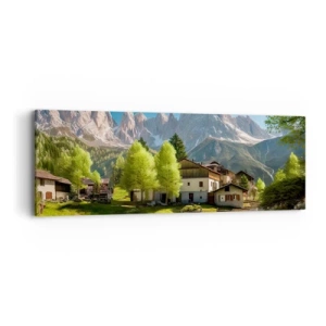 Impression sur toile - Image sur toile - Idylle alpine - 90x30 cm