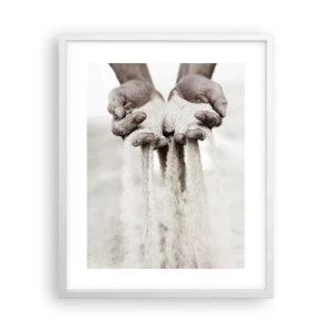 Affiche dans un cadre blanc - Poster - Avec ces mains… - 40x50 cm