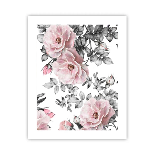 Affiche - Poster - Se perdre dans les fleurs des roses - 40x50 cm