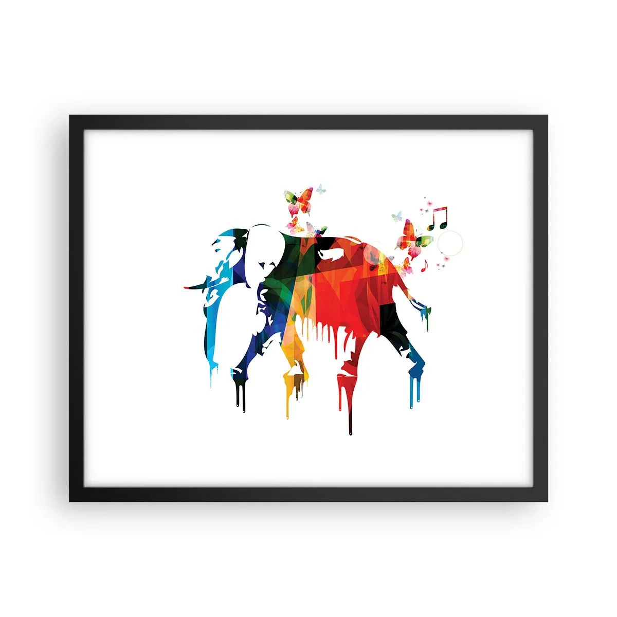 Affiche dans un cadre noir - Poster - Tout le monde peut danser - 50x40 cm