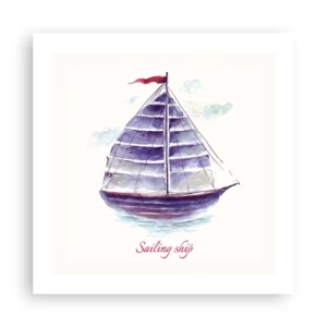 Affiche - Poster - Plein de voiles et d’eau calme - 50x50 cm