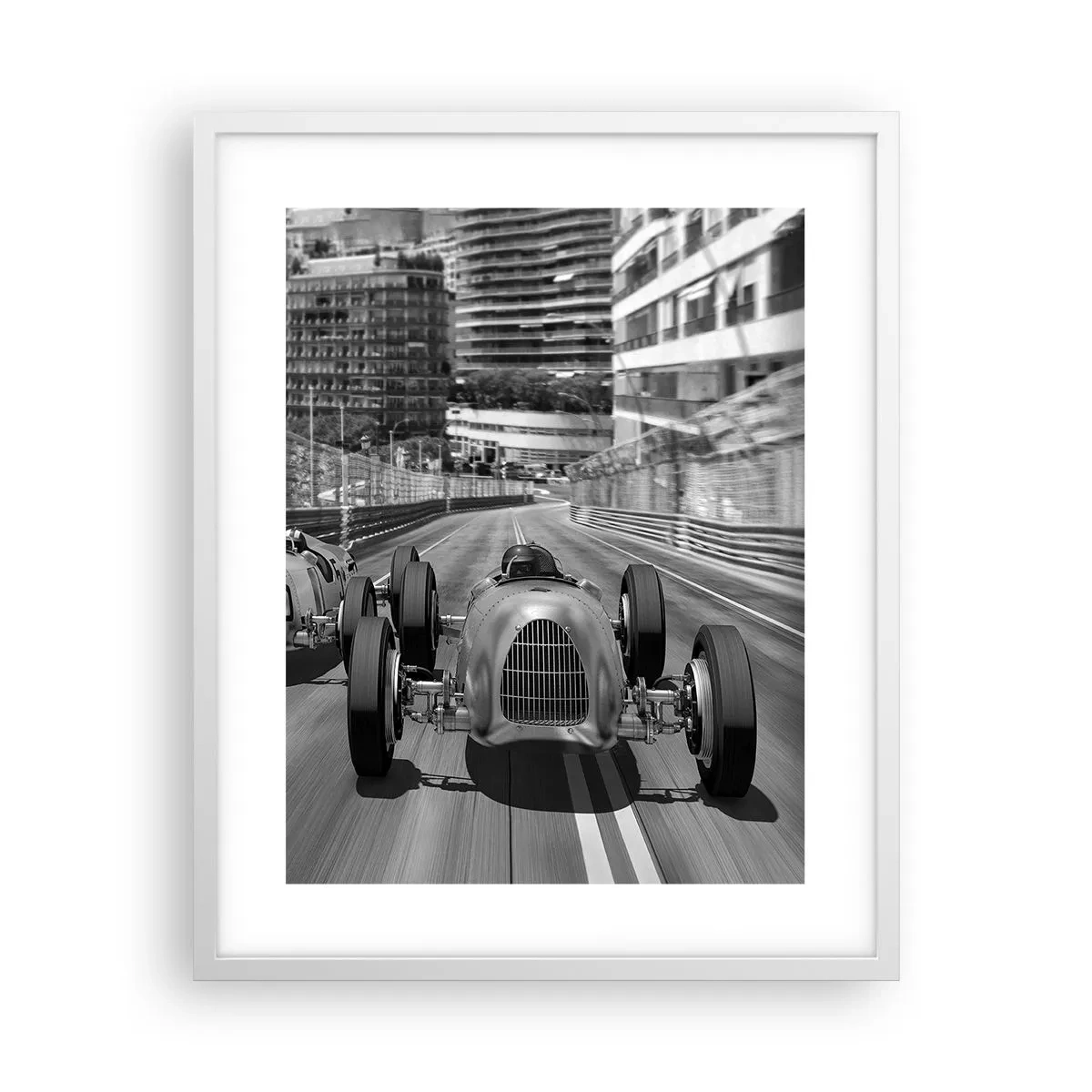 Affiche dans un cadre blanc - Poster - Il y a longtemps à Monté Carlo - 40x50 cm