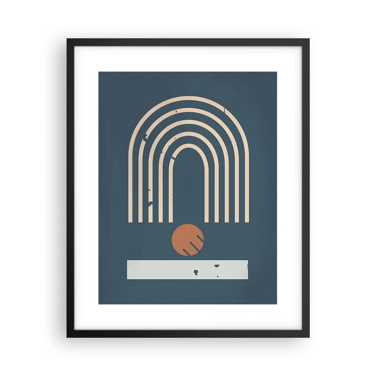 Affiche dans un cadre noir - Poster - Géométrie sur la grenade - 40x50 cm