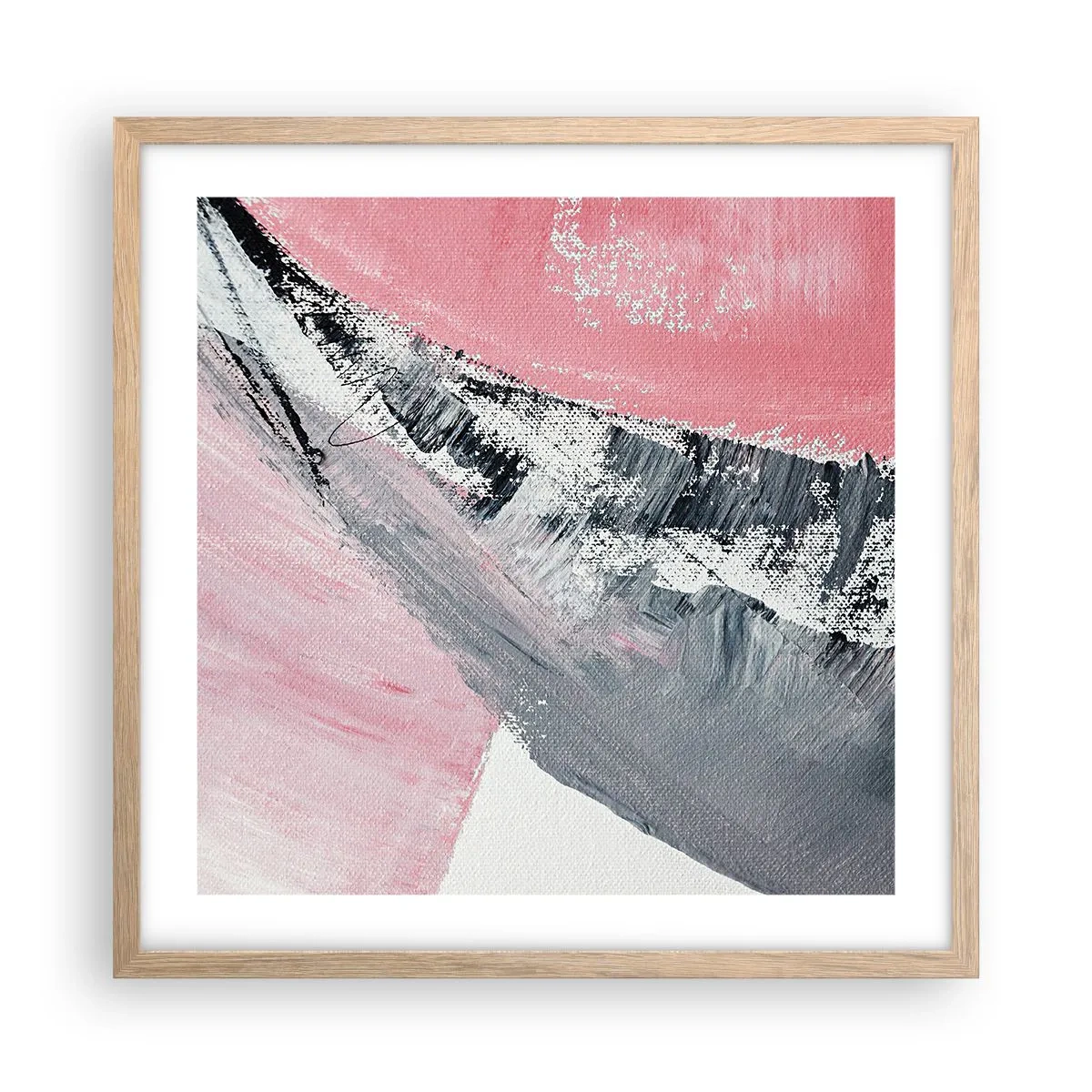 Affiche dans un chêne clair - Poster - Composition assortie - 50x50 cm