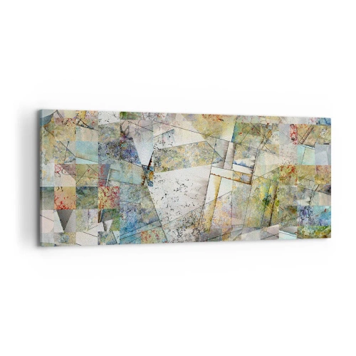 Impression sur toile - Image sur toile - Remaniement géométrique - 100x40 cm
