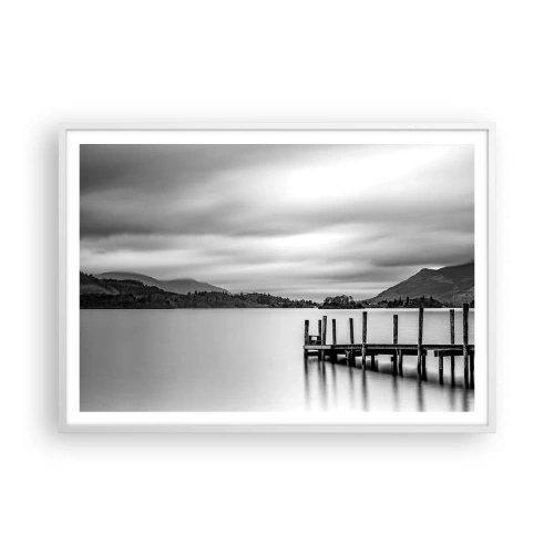 Affiche dans un cadre blanc - Poster - Douceur et force - 100x70 cm