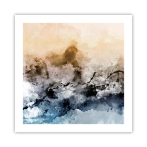 Affiche - Poster - Noyé dans un nuage de brouillard - 50x50 cm