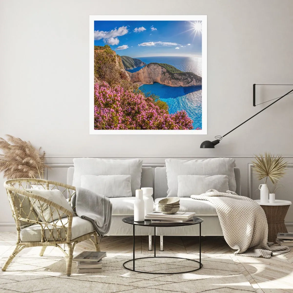 Affiche - Poster - Mes super vacances grecques - 40x40 cm