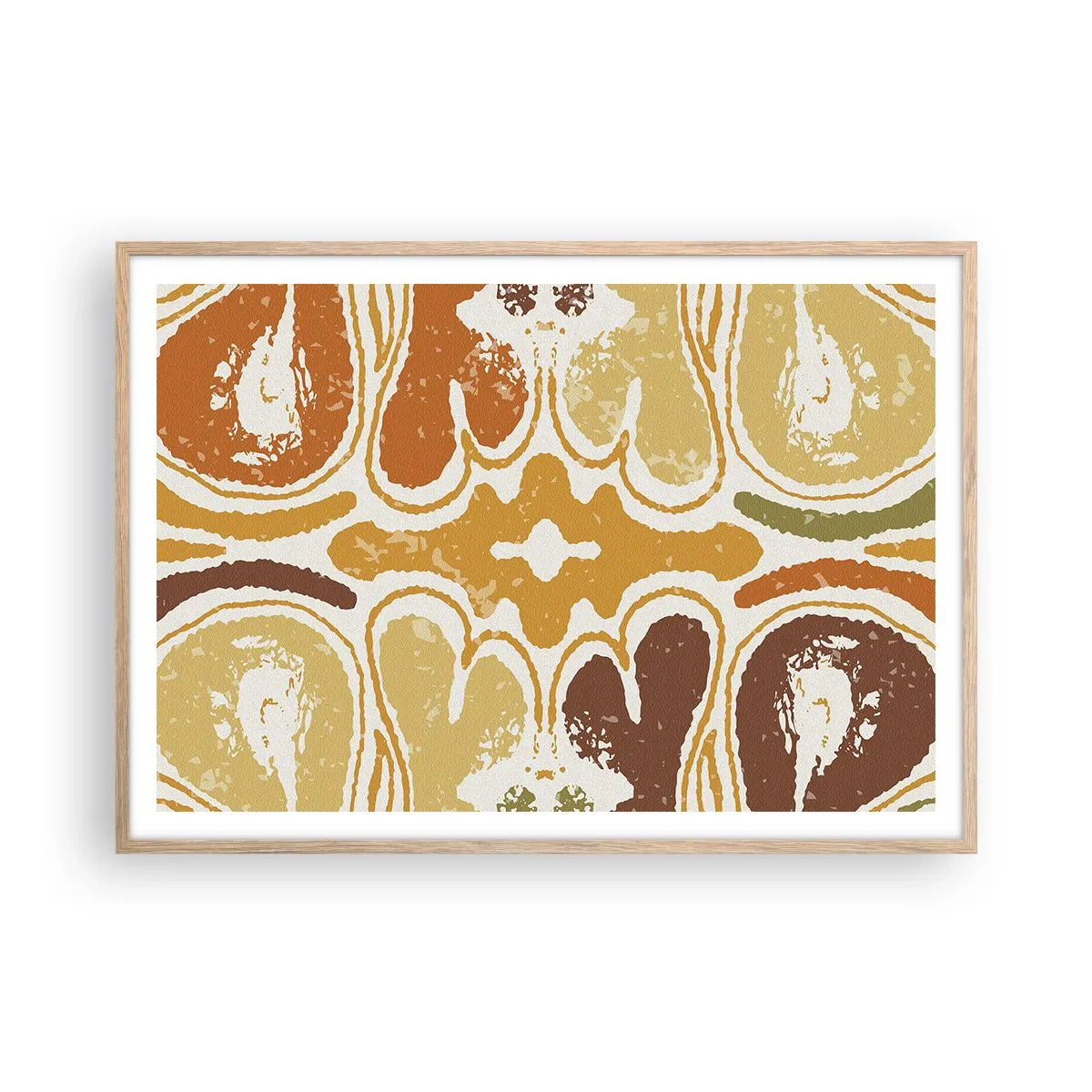 Affiche dans un chêne clair - Poster - Abstraction sentimentale - 100x70 cm