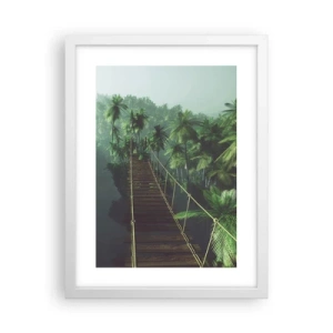 Affiche dans un cadre blanc - Poster - Au fil de la verdure - 30x40 cm