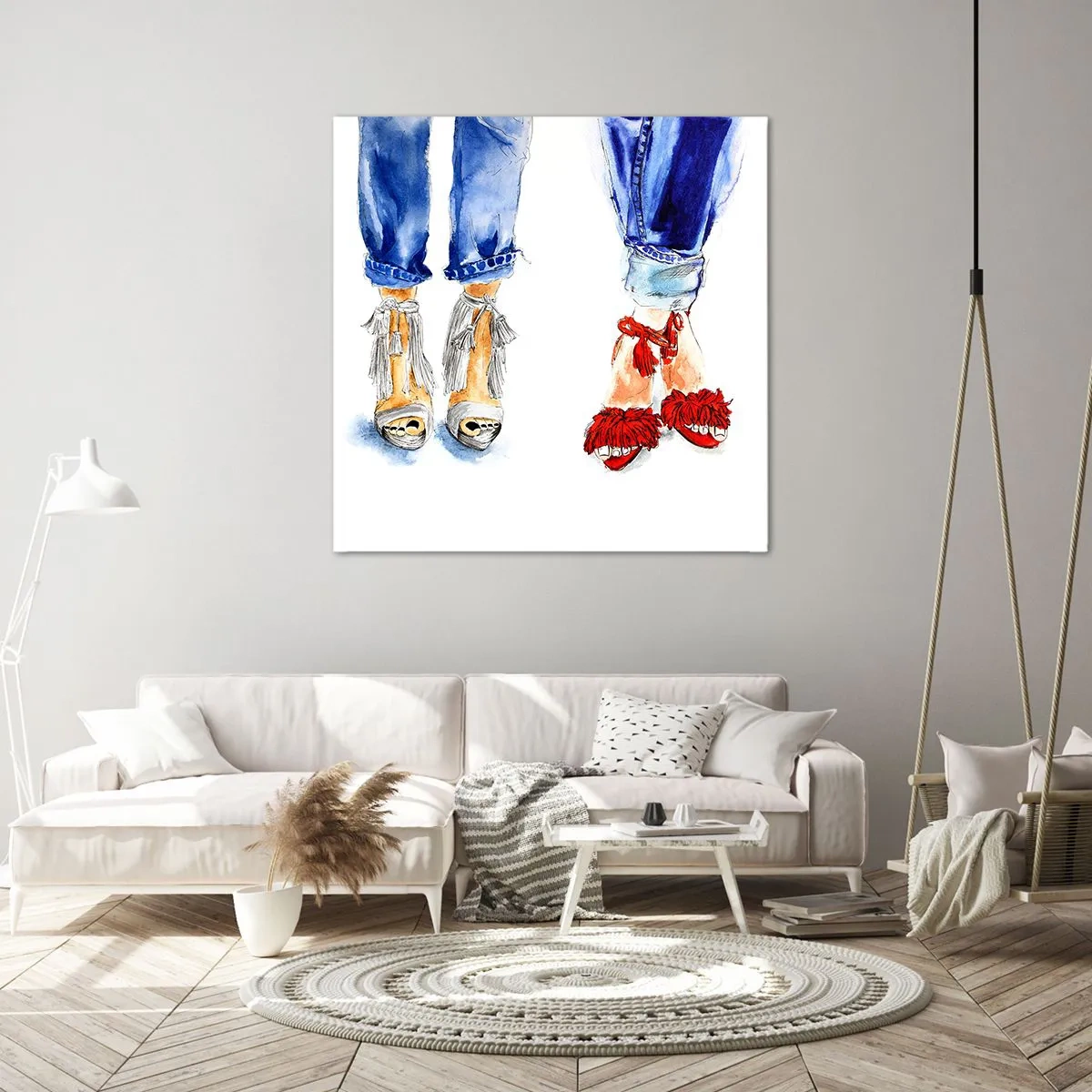 Impression sur toile - Image sur toile - Peut-être irons-nous nous promener? - 50x50 cm