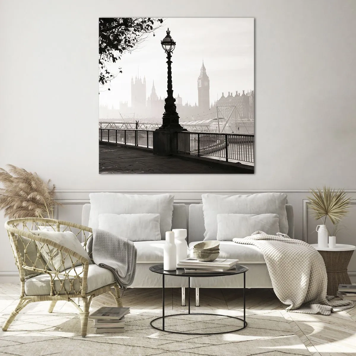 Impression sur verre - Image sur verre - Un matin londonien - 70x70 cm