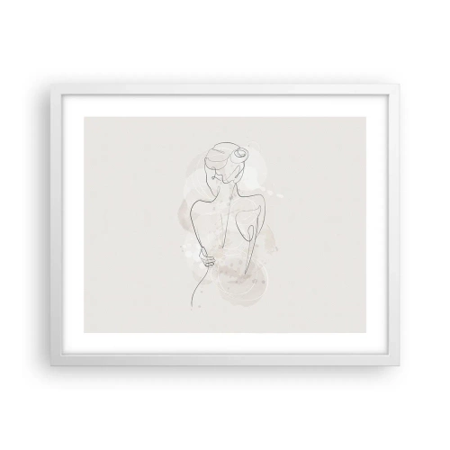 Affiche dans un cadre blanc - Poster - Comme un instrument sensible - 50x40 cm