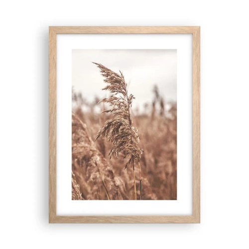 Affiche dans un chêne clair - Poster - C'est déjà l'automne dans les champs - 30x40 cm