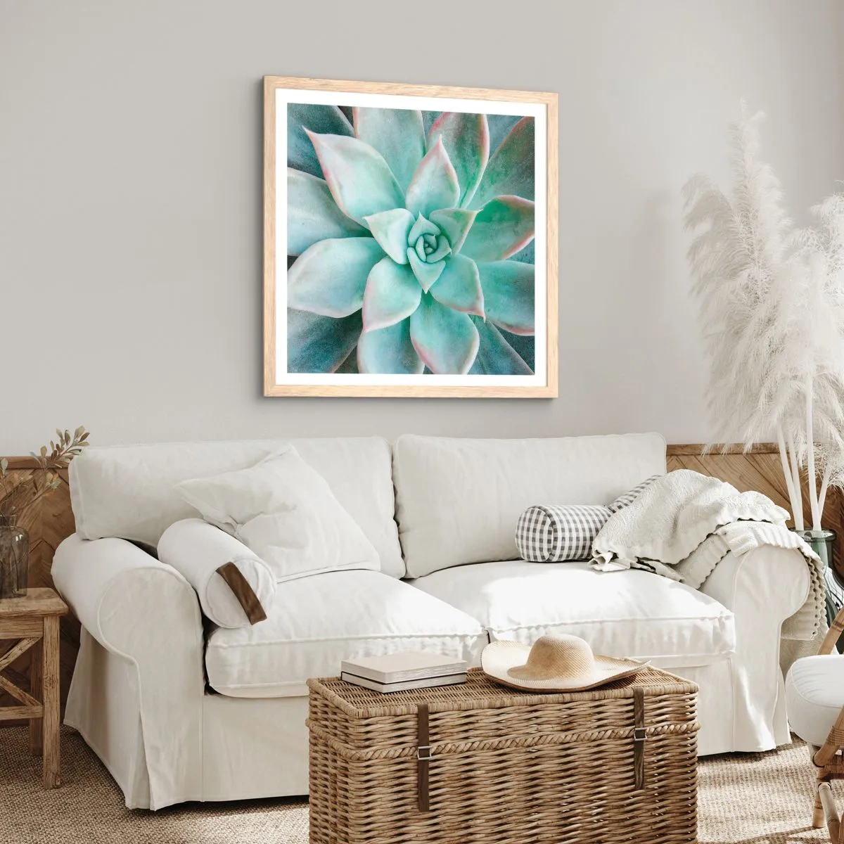 Affiche dans un chêne clair - Poster - Le coeur du désert - 60x60 cm