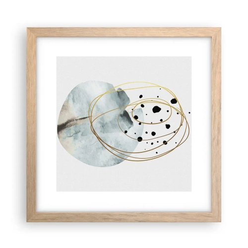 Affiche dans un chêne clair - Poster - Emmêlement de l'espace - 30x30 cm