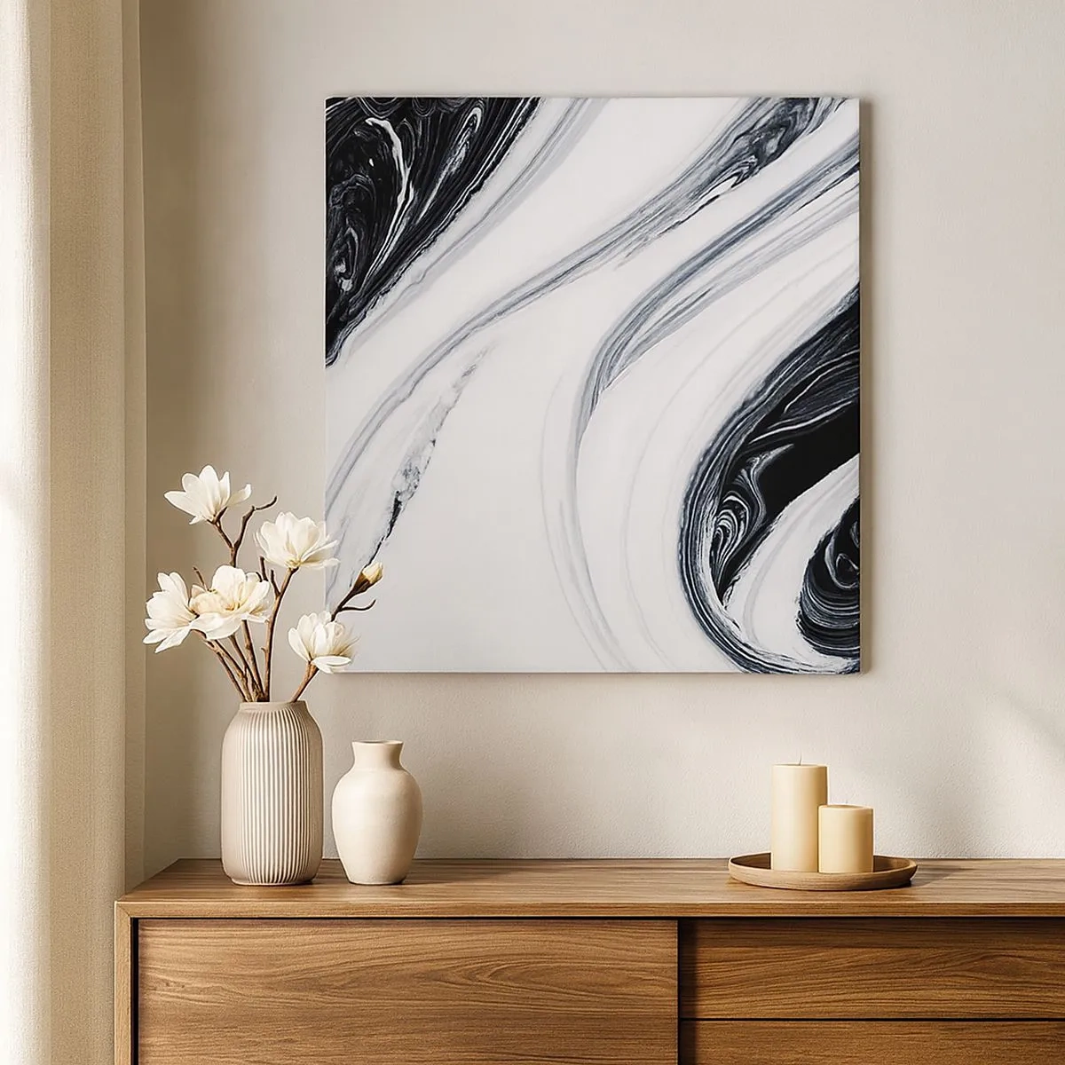 Impression sur toile - Image sur toile - Une combinaison d'opposés - 30x30 cm