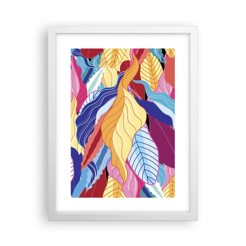 Affiche dans un cadre blanc - Poster - Un désordre coloré - 30x40 cm