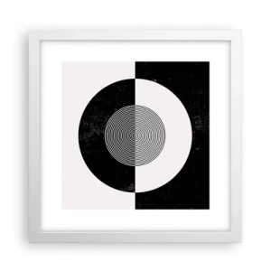 Affiche dans un cadre blanc - Poster - Harmonie de noir et blanc - 30x30 cm